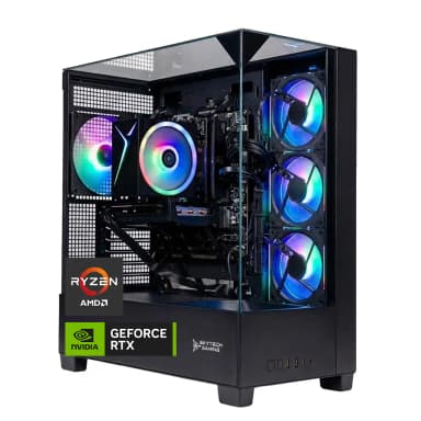 Skytech Gaming - Skytech SHADOW5 - AMD Ryzen 7 7700, 5060 Ti 8G, 16GB 6000 MHz DDR5 RAM, 750W GOLD PSU - Black