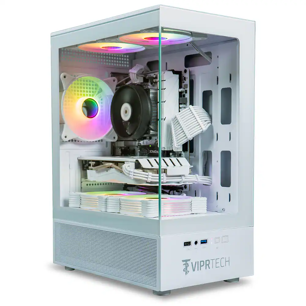 ViprTech - Stryker 2.0 Gaming PC - AMD Ryzen 7 (4.1GHz), AMD RX 580 8GB, 32GB DDR4, 1TB SSD, Desktop Computer - White