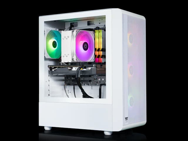 Thermaltake - LCGS Quartz i1460 Gaming PC (i5-14400F, RTX 5060, 16GB DDR4, 1TB NVMe, Win 11)