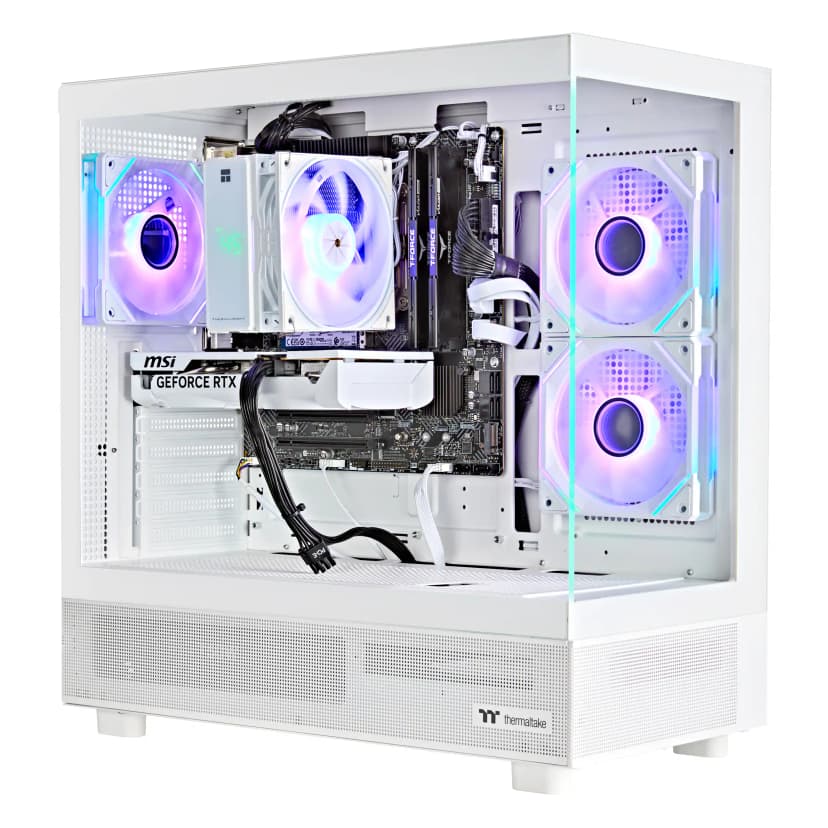 TECHWHIZ - CrystalForge PC - (AMD Ryzen 7 9700X - RTX 5070 - 32GB RAM DDR5 - 2TB SSD - Windows 11 P - Wifi - AI Ready) - White