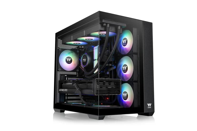 Thermaltake - LCGS View 9880-380 Gaming Desktop AMD Ryzen 7 9800X3D 2024, 32GB DDR5, NVIDIA GeForce RTX 5080, 1TB NVMe M.2 - Black
