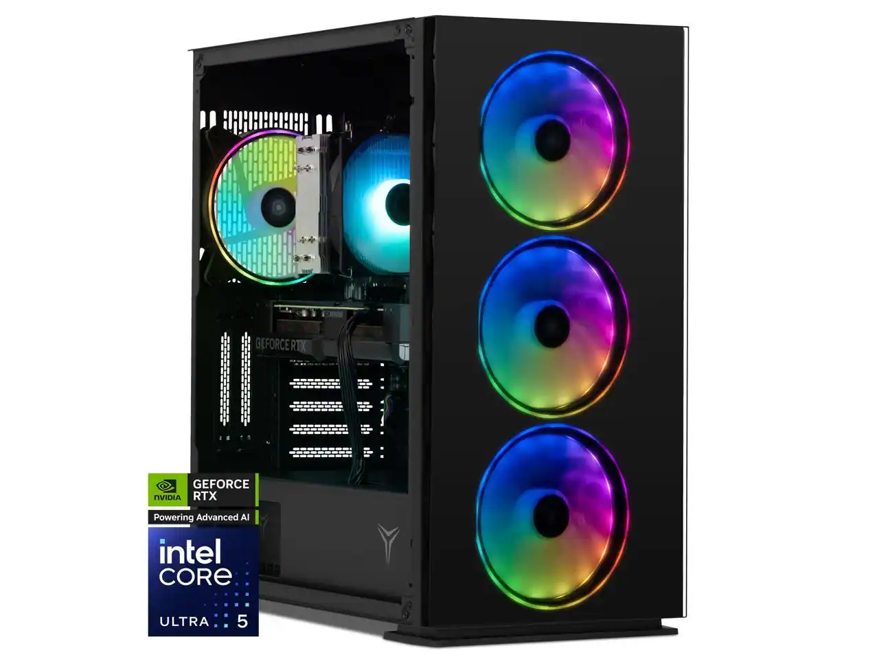YEYIAN - YARI Gaming PC - Intel Ultra 5 225F, RTX 5070, 32GB DDR5, 1TB SSD, AI, RGB, Win 11 - Black