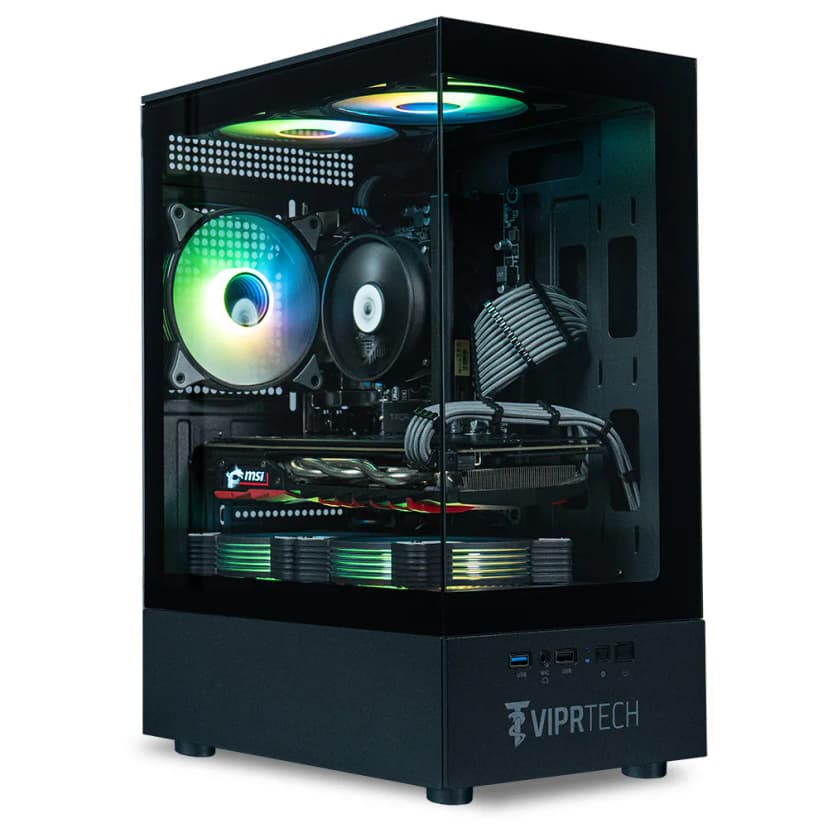 ViprTech - Stryker 2.0 Gaming PC - AMD Ryzen 7 (4.1GHz), AMD RX 580 8GB, 32GB DDR4, 1TB SSD, Desktop Computer - Black