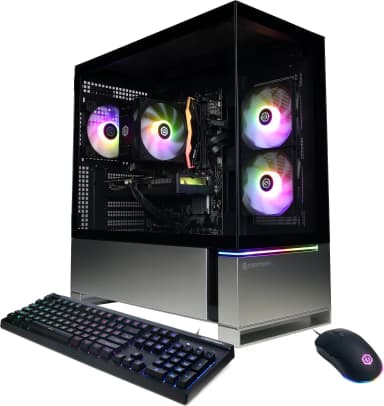 CyberPowerPC - Gaming Desktop - AMD Ryzen 5 8400F 2024 - NVIDIA GeForce RTX 5050 8GB - 16GB DDR5 Memory - 1TB SSD Storage - Black